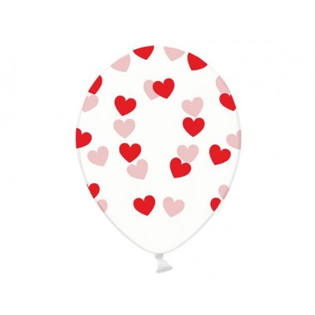 Globos Transparentes con Corazones 30 cm