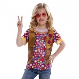 Disfraz de Hippie Girl Infantil para Niña Disfraz de Hippie Girl Infantil para Niña