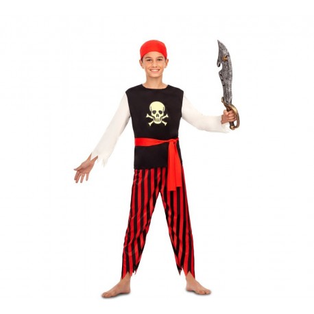 Disfraz De Pirata Calavera Para Niño Infantil