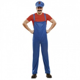 Disfraz de Red Super Plumber Adulto Disfraz de Red Super Plumber Adulto