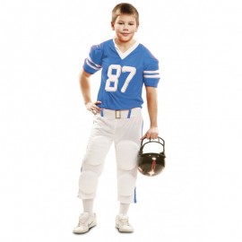 Disfraz de Jugador Rugby Azul Infantil