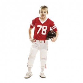 Disfraz de Jugador Rugby Rojo Infantil