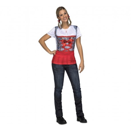Disfraz de Red Oktoberfest Lady Adulto