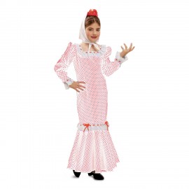 Disfraz de Madrileña Blanco Niña Infantil Disfraz de Madrileña Blanco Niña Infantil
