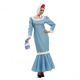 Disfraz de Madrileña Azul Mujer Adulto