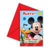 6 Invitaciones Mickey Mouse