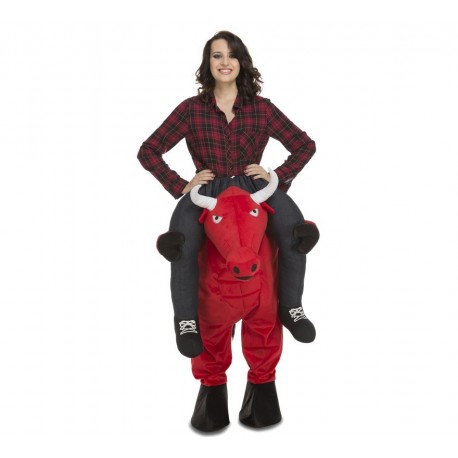 Disfraz de Ride-On Toro Rojo Adulto