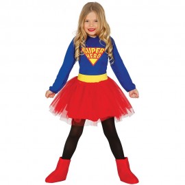 Disfraz de Superheroína con Vestido para Niña