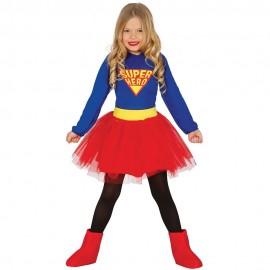 Disfraz de Superheroína con Vestido para Niña Disfraz de Superheroína con Vestido para Niña