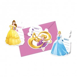 6 Invitaciones Princesas Disney