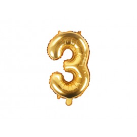 Globo Numero 3 Foil 35 cm