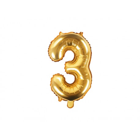 Globo Numero 3 Foil 35 cm