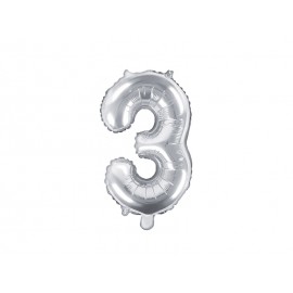 Globo Numero 3 Foil 35 cm
