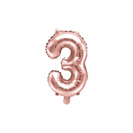 Globo Numero 3 Foil 35 cm