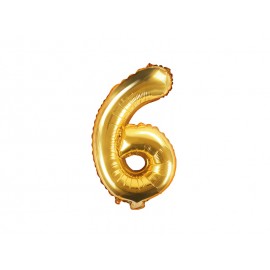 Globo Numero 6 Foil 35 cm