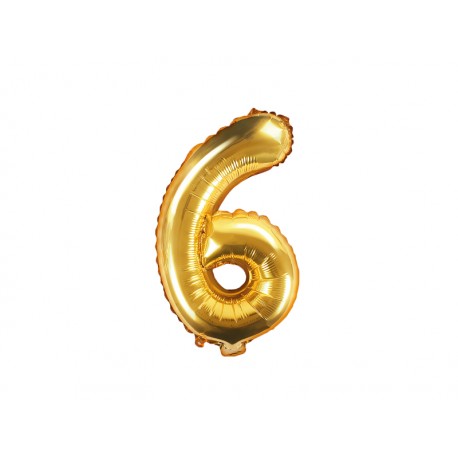 Globo Numero 6 Foil 35 cm