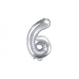 Globo Numero 6 Foil 35 cm