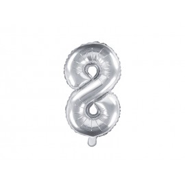 Globo Numero 8 Foil 35 cm