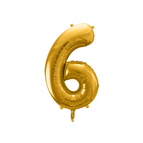 Globo Numero 6 Foil 86 cm