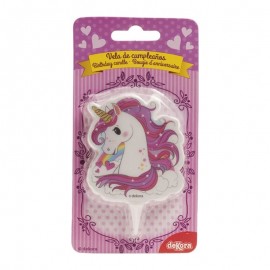 Vela 2D Unicornio Rosa Vela 2D Unicornio Rosa