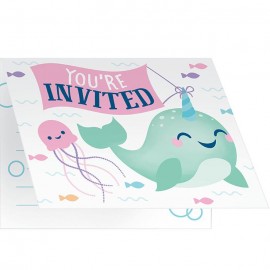 Invitaciones Unicornio Ballena