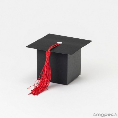25 Cajas Papel Gorro Graduación Con Borla 9 x 6 x 9 cm
