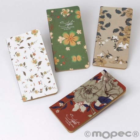 Libretas Flores 9 x 17 cm