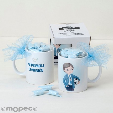 Taza Niño Comunión Con Pelota 7 Caramelos