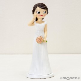 Figura Novia Mano En La Mejilla 21 cm