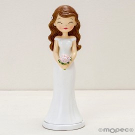 Figura Novia Ojitos Cerrados 21 cm