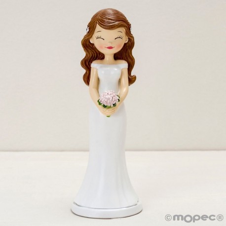 Figura Novia Ojitos Cerrados 21 cm