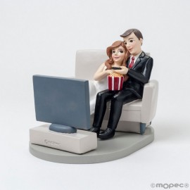 Figura Novios Darling Wedfli 18 x 13,5 cm