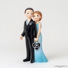 Figura Boda Aniversario 25 Años 21 cm