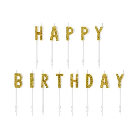 Vela Purpurina Happy Birthday