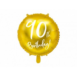 Globo 90 años Dorado Metalizado