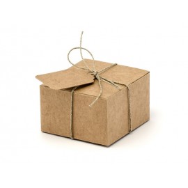 10 Cajas Cuadradas con Etiquetas