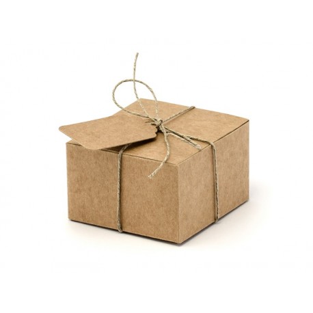 10 Cajas Cuadradas con Etiquetas