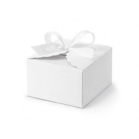 10 Cajas Blancas con Lazo