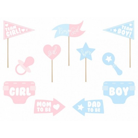 11 Accesorios Photocall Gender Reveal