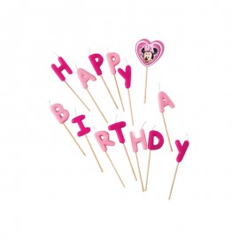 Velas Happy Birthday Minnie Mouse