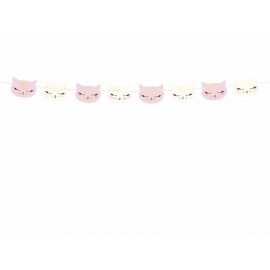 Guirnalda Gatos Rosa