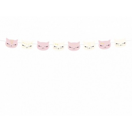 Guirnalda Gatos Rosa