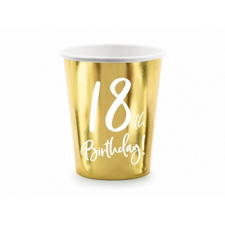 6 Vasos 18 Dorado 220 ml