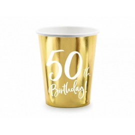 6 Vasos 50 Dorado 220 ml