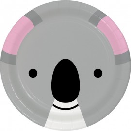 8 Platos Koala Caras de Animalitos
