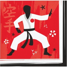 16 Servilletas Karate 25 cm