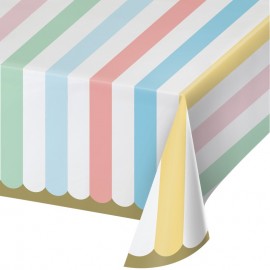 Mantel de Pastel Detalles Dorados 137 x 259 cm