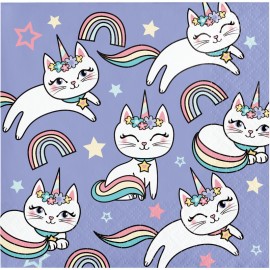 Servilletas Unicornio Gatito de Papel