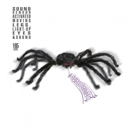 Araña Gigante con Movimento, Luz y Sonido 165 cm