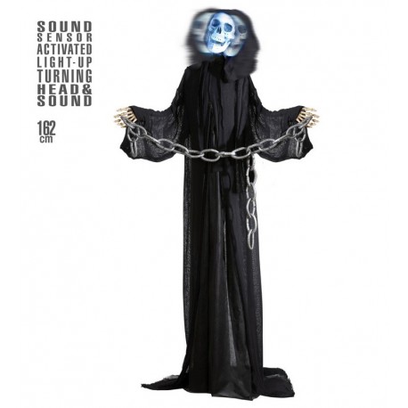 Muerte con Cabeza que Gira, Luz y Sonido 162 cm